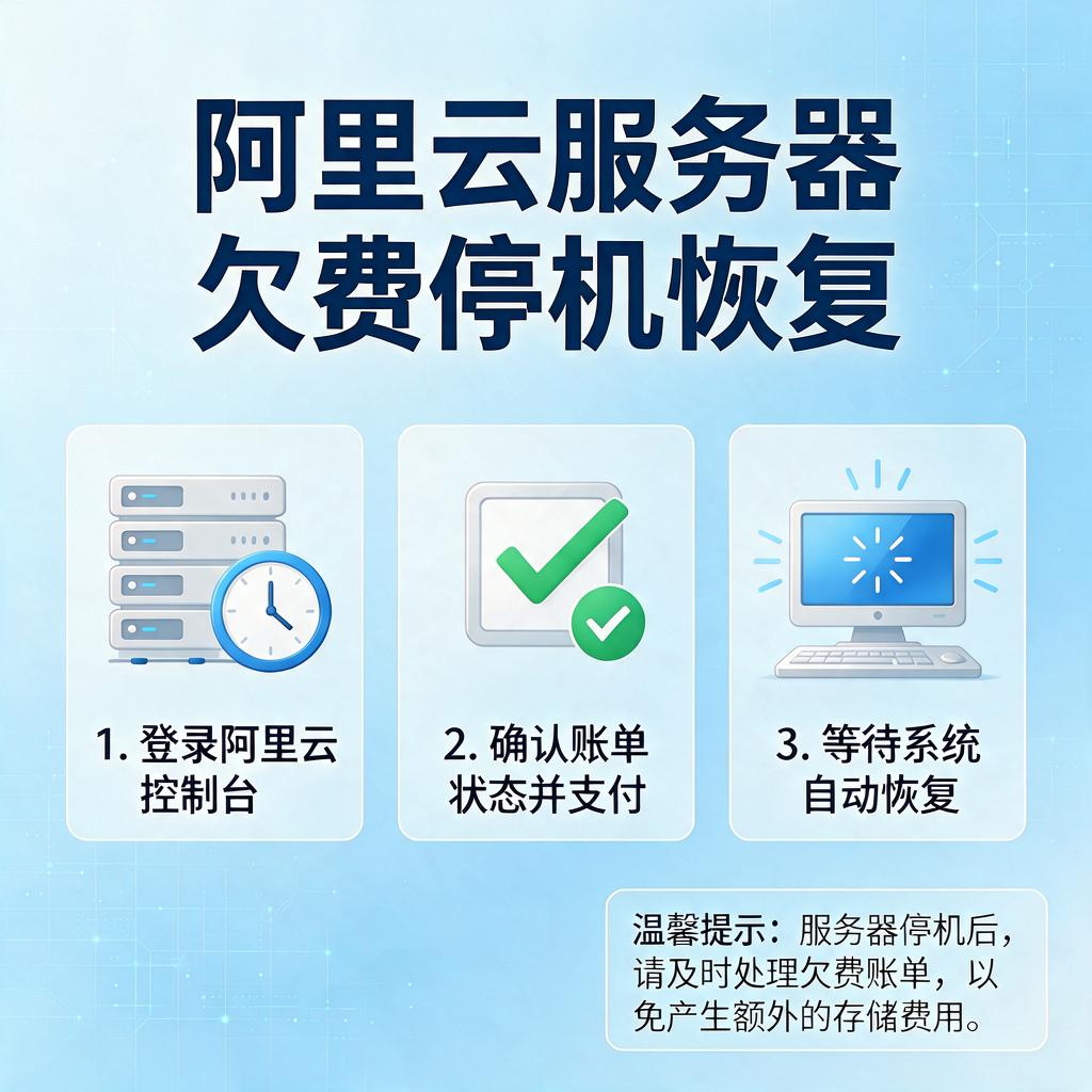阿里云服务器欠费停机恢复